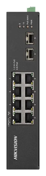 Hikvision DS-3T0510HP-E/HS 8 Port Gigabit PoE Endüstriyel Switch — görsel 2