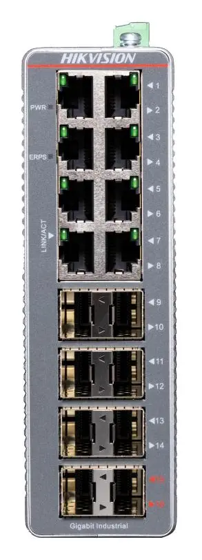 Hikvision DS-3T1516-SI-8T8F 16 Port Gigabit Endüstriyel Switch — görsel 2