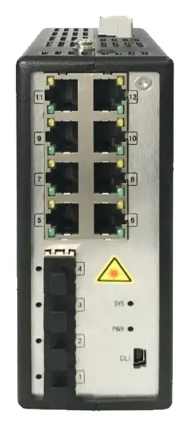 Hikvision DS-3T3512P 8 Port Gigabit PoE Endüstriyel Switch — görsel 2