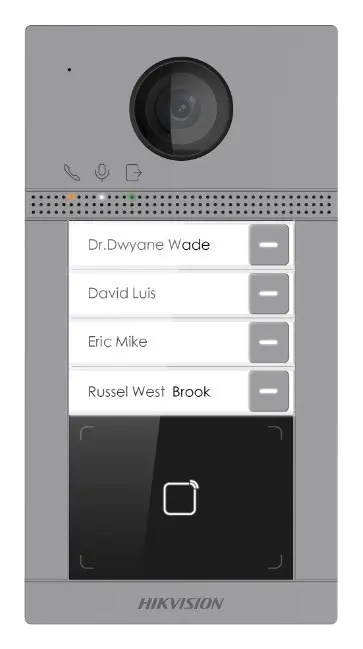 Hikvision DS-KV8413-WME1 4'lü IP İnterkom Zil Paneli