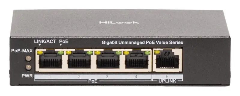 HiLook NS-0505P-45(B) 4 Port Gigabit PoE Switch