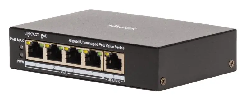 HiLook NS-0505P-45(B) 4 Port Gigabit PoE Switch — görsel 5