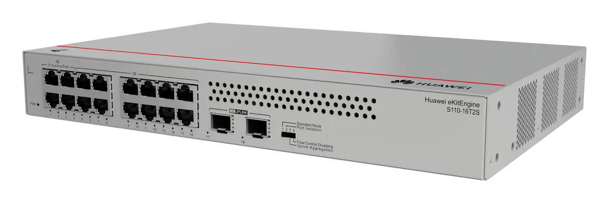Huawei S110-16T2S 16 Port Gigabit 2xSFP Yönetilebilir Switch — görsel 2