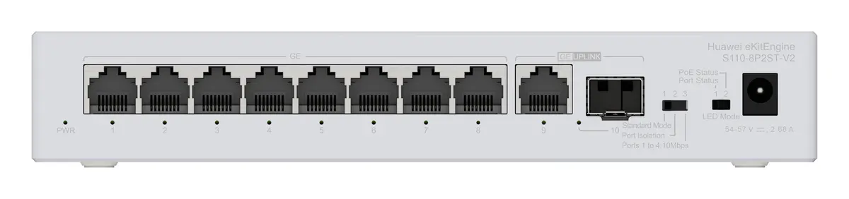 Huawei S110-8P2ST-V2 9 Port Gigabit 1xSFP PoE+ PoE Switch