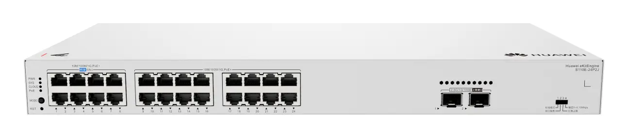 Huawei S110E-24P2J 24 Port Gigabit PoE+ PoE Switch — görsel 4