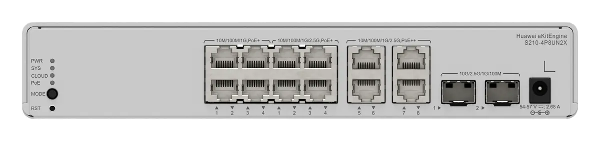 Huawei S210-4P8UN2X 4 Port Gigabit 2x10G SFP+ PoE++ PoE Switch
