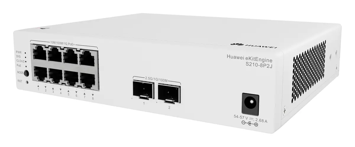 Huawei S210-8P2J 8 Port Gigabit PoE+ PoE Switch — görsel 3