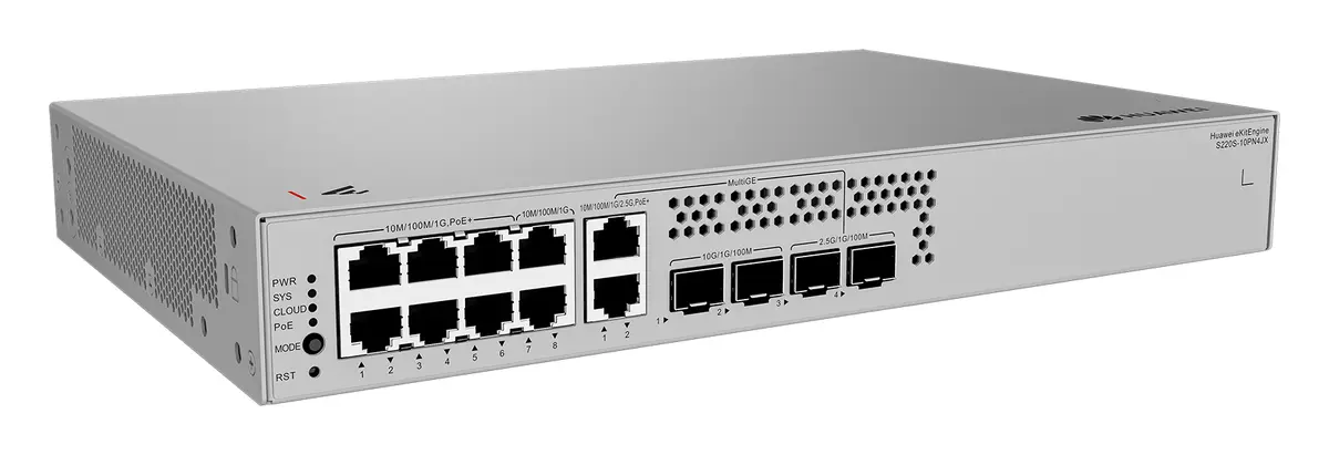 Huawei S220S-10PN4JX 8 Port Gigabit 2x10G SFP+ PoE+ PoE Switch — görsel 2