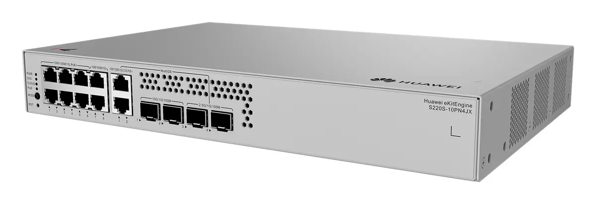 Huawei S220S-10PN4JX 8 Port Gigabit 2x10G SFP+ PoE+ PoE Switch — görsel 3