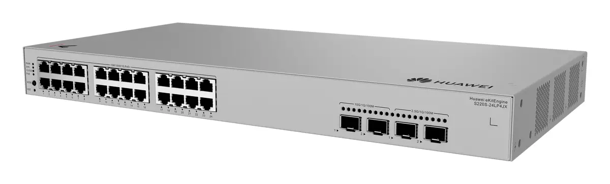 Huawei S220S-24LP4JX 24 Port Gigabit 2x10G SFP+ PoE+ PoE Switch — görsel 2
