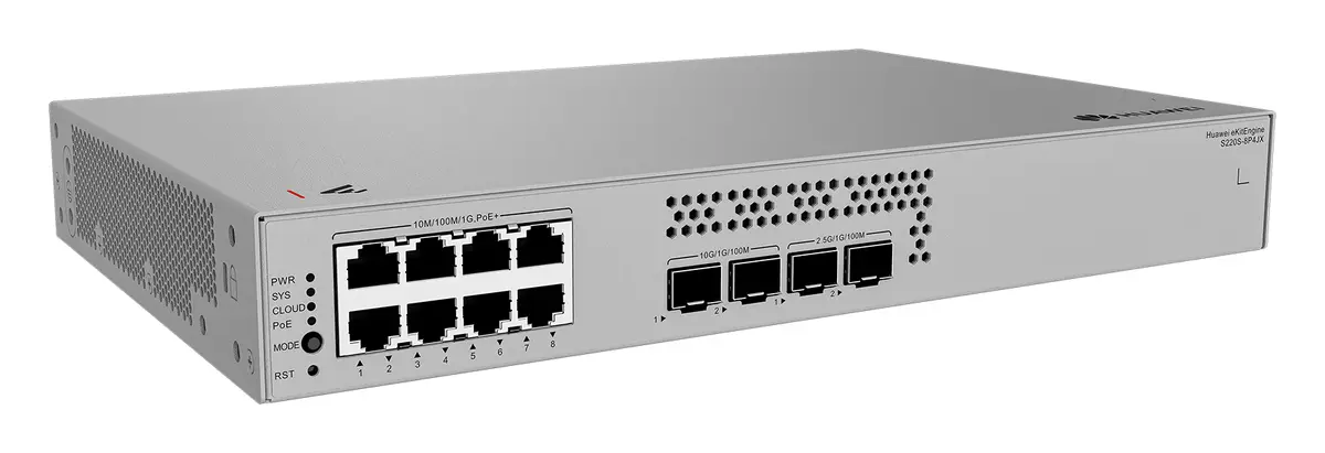 Huawei S220S-8P4JX 8 Port Gigabit 2x10G SFP+ PoE+ PoE Switch — görsel 2