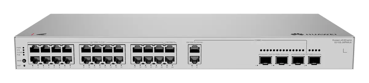Huawei S310S-26PN4JX 24 Port Gigabit 2x10G SFP+ PoE+ PoE Switch — görsel 4