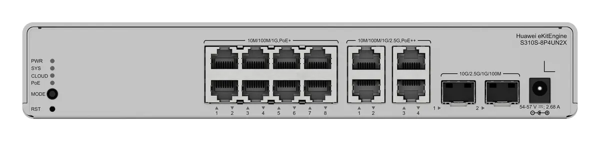 Huawei S310S-8P4UN2X 8 Port Gigabit 2x10G SFP+ PoE++ PoE Switch