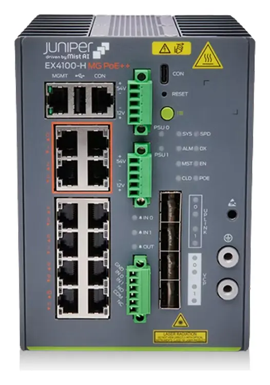 Juniper EX4100-H-24MP-DC 24 Port Multigigabit DC PoE Switch