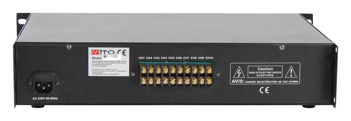 Mito MP 100 Bölge Seçici / Anons Kontrol Ünitesi — görsel 3