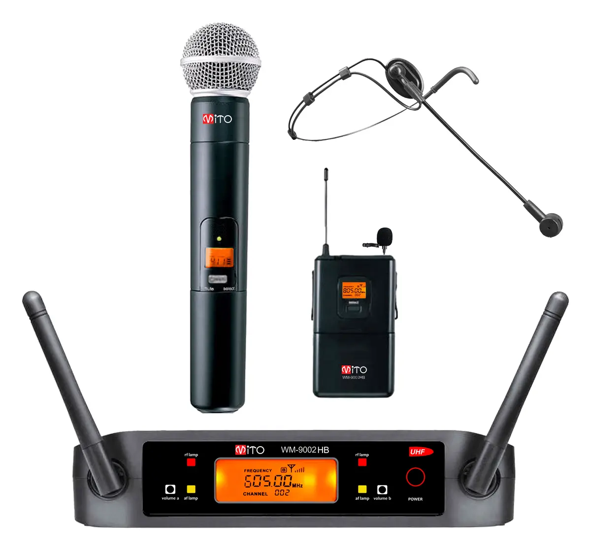 Mito WM-9002 HB UHF Kablosuz Mikrofon Seti