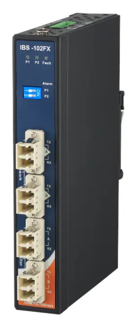 ORing IBS-102FX-MM-LC 2 Port Optik Bypass Switch, 4x LC Duplex konnektör Endüstriyel Yönetilemez Switch — görsel 3
