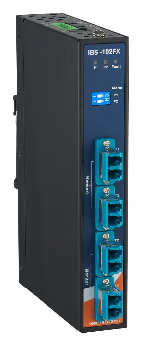 ORing IBS-102FX-SS-LC 2 Port Optik Bypass Switch, 4x LC Duplex konnektör Endüstriyel Yönetilemez Switch