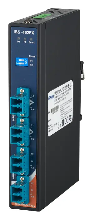 ORing IBS-102FX-SS-LC 2 Port Optik Bypass Switch, 4x LC Duplex konnektör Endüstriyel Yönetilemez Switch — görsel 3