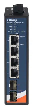 ORing IDGPS-C1042GP+-BT 4 2.5G PoE + 2 1G/10G SFP IEEE 802.3bt Endüstriyel Yönetilemez PoE Switch — görsel 2