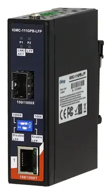ORing IGMC-111GPB-LFP 1GE to 1G SFP Endüstriyel Medya Dönüştürücü