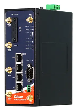 ORing IGMG-8224D-D5G WIFI5 ve 5G Cellular Router Gateway ve Serial port ve 4x10/100/1000Base-T(X) Endüstriyel IoT Gateway