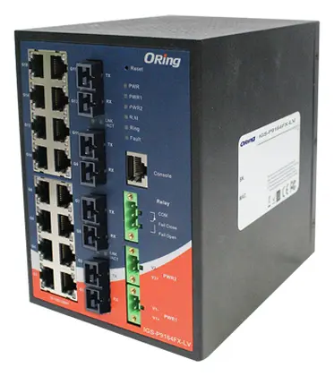 ORing IGS-P9164FX-SS-SC-LV IEC 61850-3 Yönetilebilir Ethernet Switch ve 16GE + 4 SC Single-mode, Dual DC IEC 61850-3 Trafo Merkezi Switch