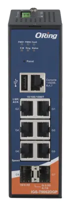 ORing IGS-T9062DGP 8 Port TSN Endüstriyel Yönetilebilir Switch — görsel 2