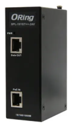 ORing SPL-101GT++-24V 1 Port Gigabit PoE++ Splitter, IEEE 802.3af/at, 60W/24VDC output Endüstriyel PoE Splitter