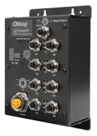 ORing TGXPS-1080-M12-BP2-24V EN50155 Yönetilemez PoE Switch ve 8GE PoE (2-pair Bypass), M12 konnektör, 24VDC EN50155 Demiryolu PoE Switch