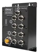 ORing TGXS-1080-M12-BP2-MV EN50155 Yönetilemez Ethernet Switch ve 8GE (2-pair Bypass), M12 konnektör, 110VDC EN50155 Demiryolu Switch