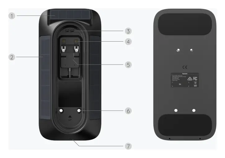 Reolink Doorbell Solar Charger Güneş Paneli — görsel 2