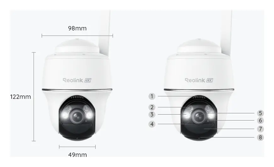 Reolink Go PT Ultra 4K 8MP 4G LTE PT Kamera — görsel 4