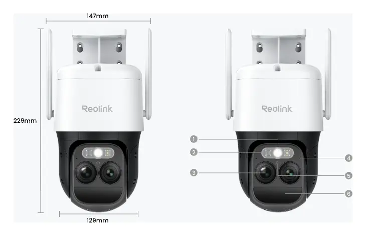 Reolink TrackMix LTE Plus 2 4MP 4G LTE PTZ Kamera — görsel 4