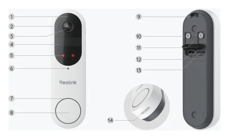 Reolink Video Doorbell (Battery) 2K Wi-Fi Görüntülü Kapı Zili — görsel 4