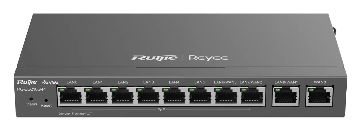 Reyee RG-EG210G-P 10 Port Gigabit PoE+ Bulut Yönetimli Router