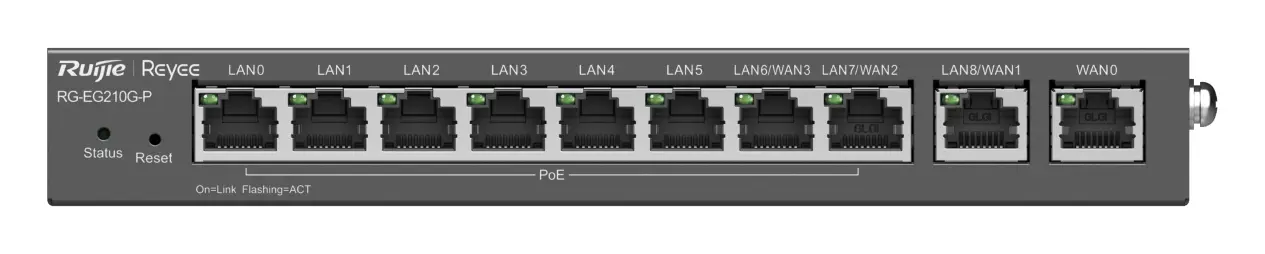 Reyee RG-EG210G-P 10 Port Gigabit PoE+ Bulut Yönetimli Router — görsel 4