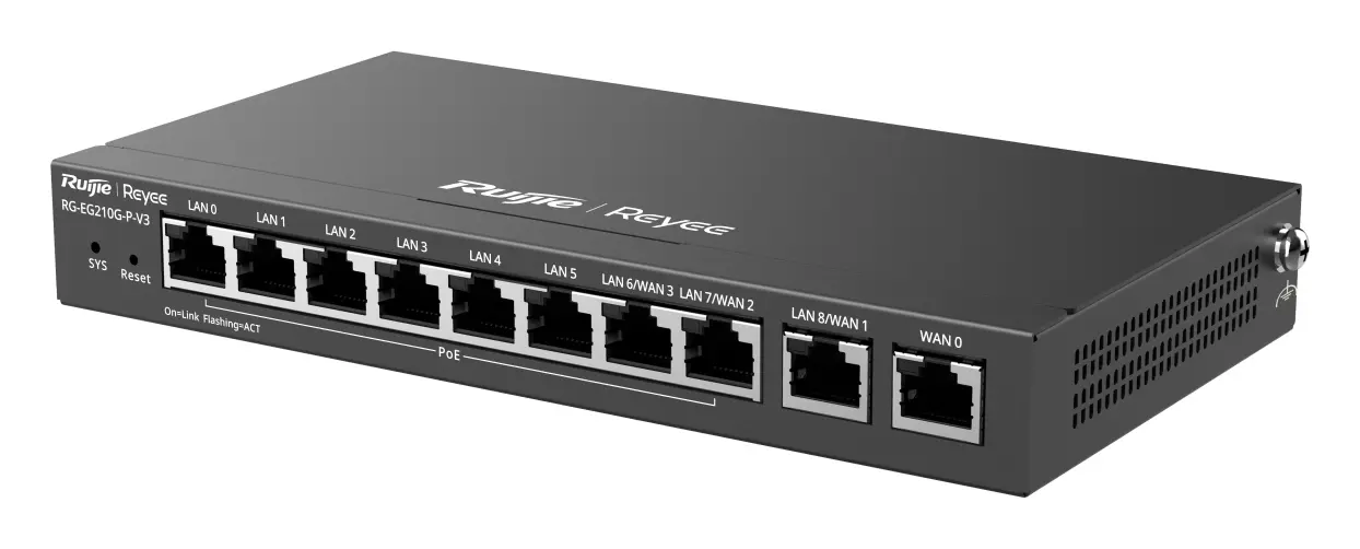 Reyee RG-EG210G-P-V3 10 Port Gigabit PoE+ Bulut Yönetimli Router — görsel 3