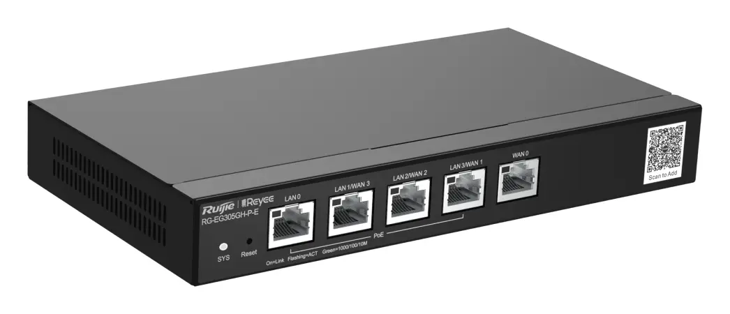 Reyee RG-EG305GH-P-E 5 Port PoE Bulut Yönetimli Router — görsel 3