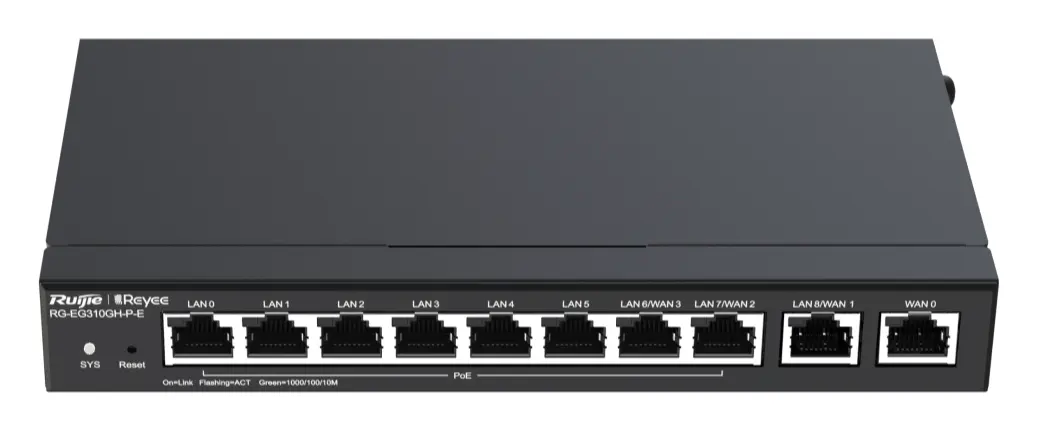Reyee RG-EG310GH-P-E 10 Port PoE Bulut Yönetimli Router — görsel 2
