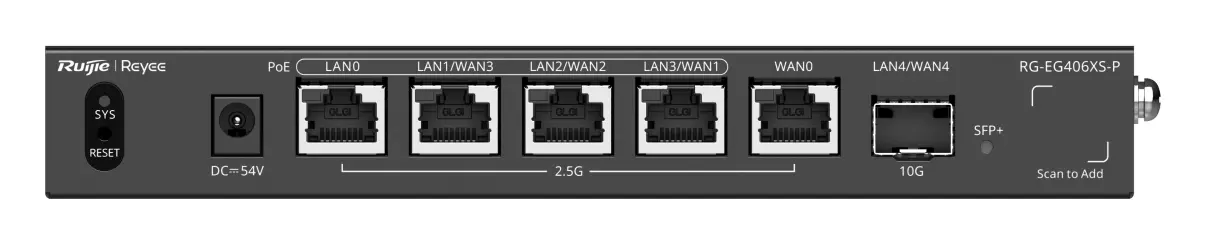Reyee RG-EG406XS-P 5 Port PoE+ Bulut Yönetimli Router — görsel 2