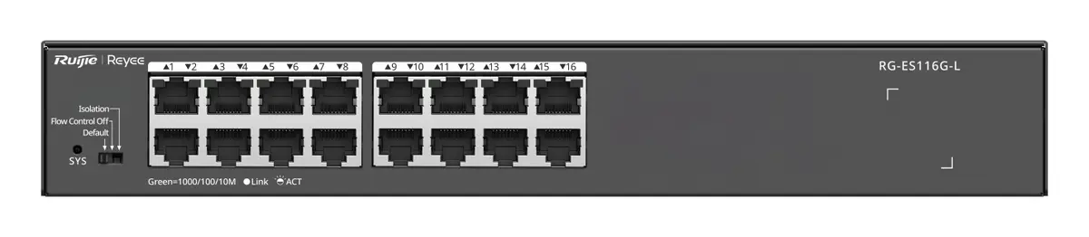 Reyee RG-ES116G-L 16 Port Gigabit Yönetilemez Switch