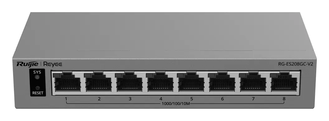 Reyee RG-ES208GC-V2 8 Port Gigabit Akıllı Yönetilebilir Switch — görsel 2