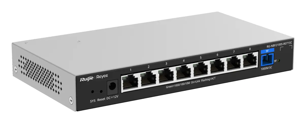 Reyee RG-NBF2100S-8GT1SC 8 Port Gigabit 1×Optik Yönetilebilir Switch — görsel 5