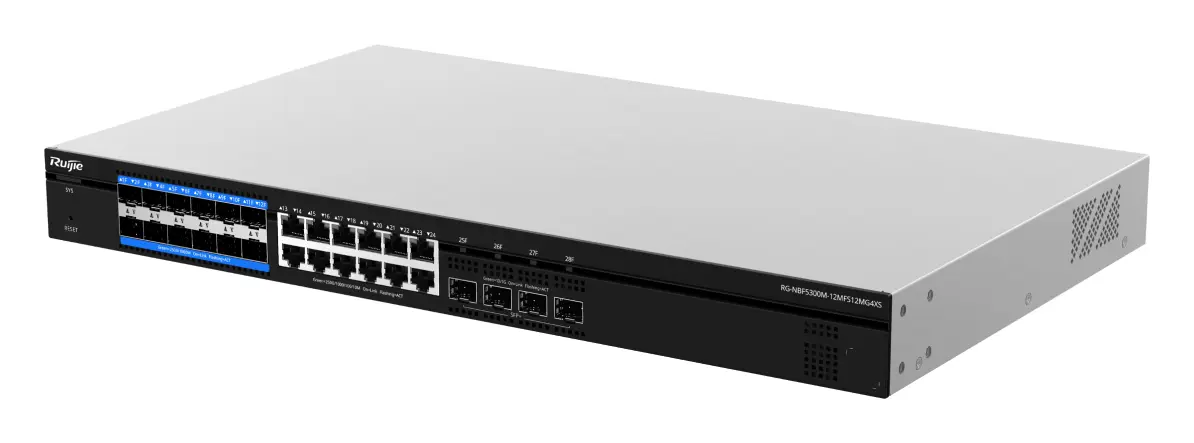 Reyee RG-NBF5300M-12MFS12MG4XS 12 Port PON 12×2.5G 4×10G SFP+ L3 Omurga Switch — görsel 2