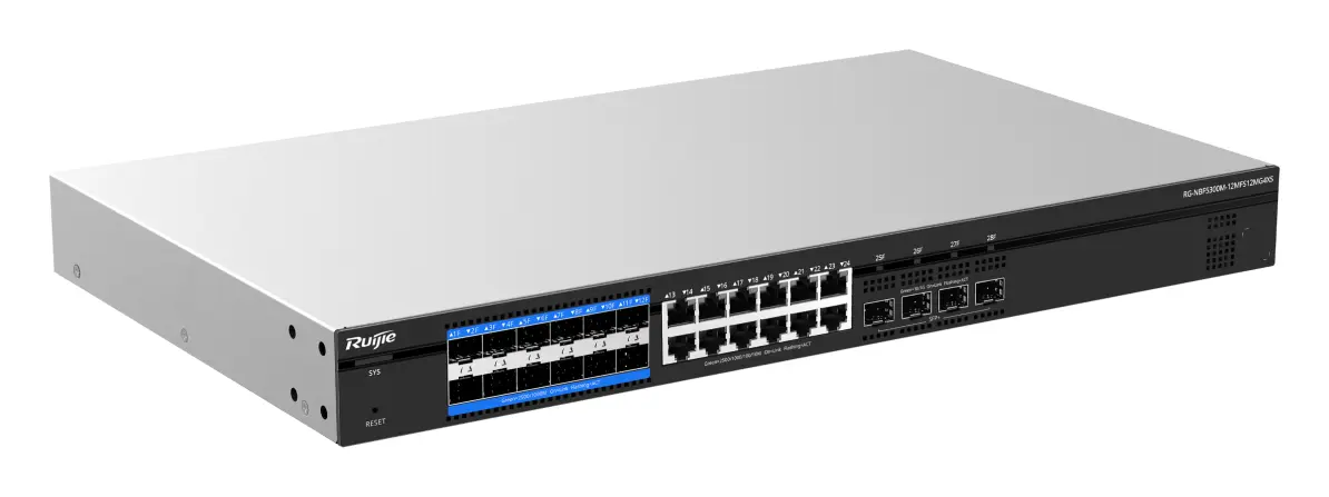 Reyee RG-NBF5300M-12MFS12MG4XS 12 Port PON 12×2.5G 4×10G SFP+ L3 Omurga Switch — görsel 3