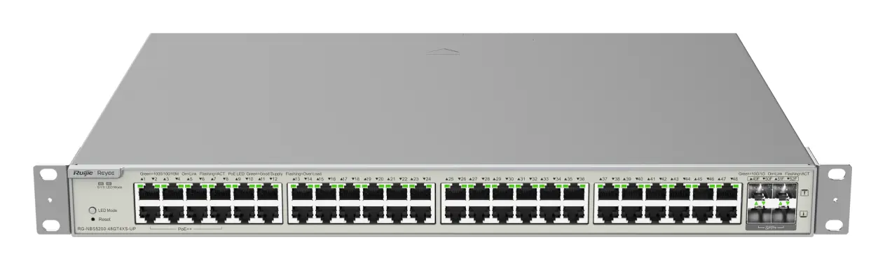 Reyee RG-NBS5200-48GT4XS-UP 48 Port Gigabit PoE++ 4×10G SFP+ L3 Yönetilebilir Switch
