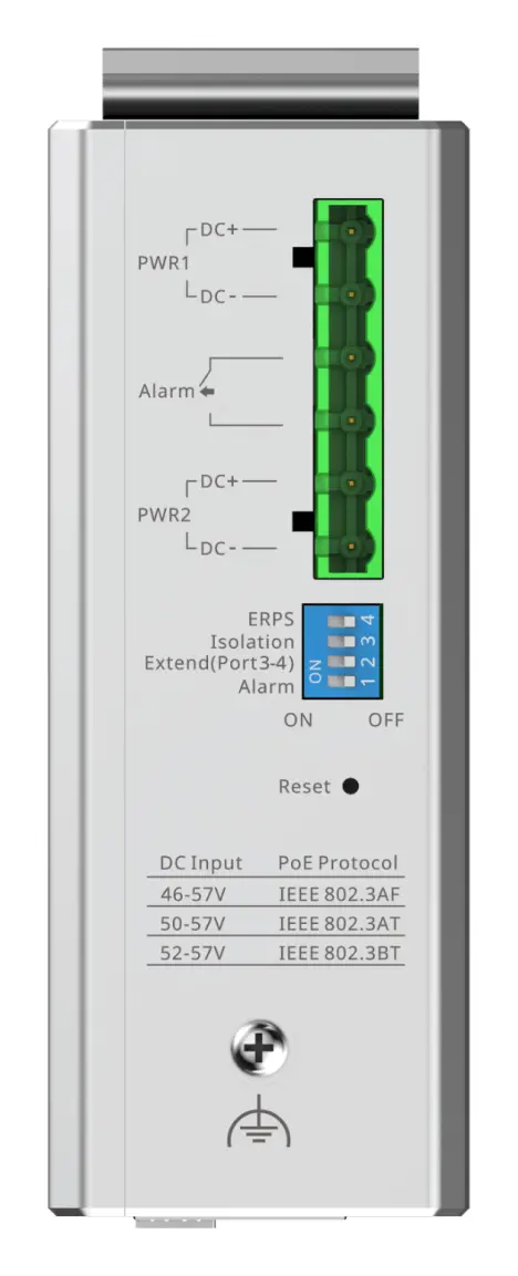 Reyee RG-NIS2100-4GT2SFP-HP 4 Port Gigabit PoE++ 2×SFP Endüstriyel Switch — görsel 2
