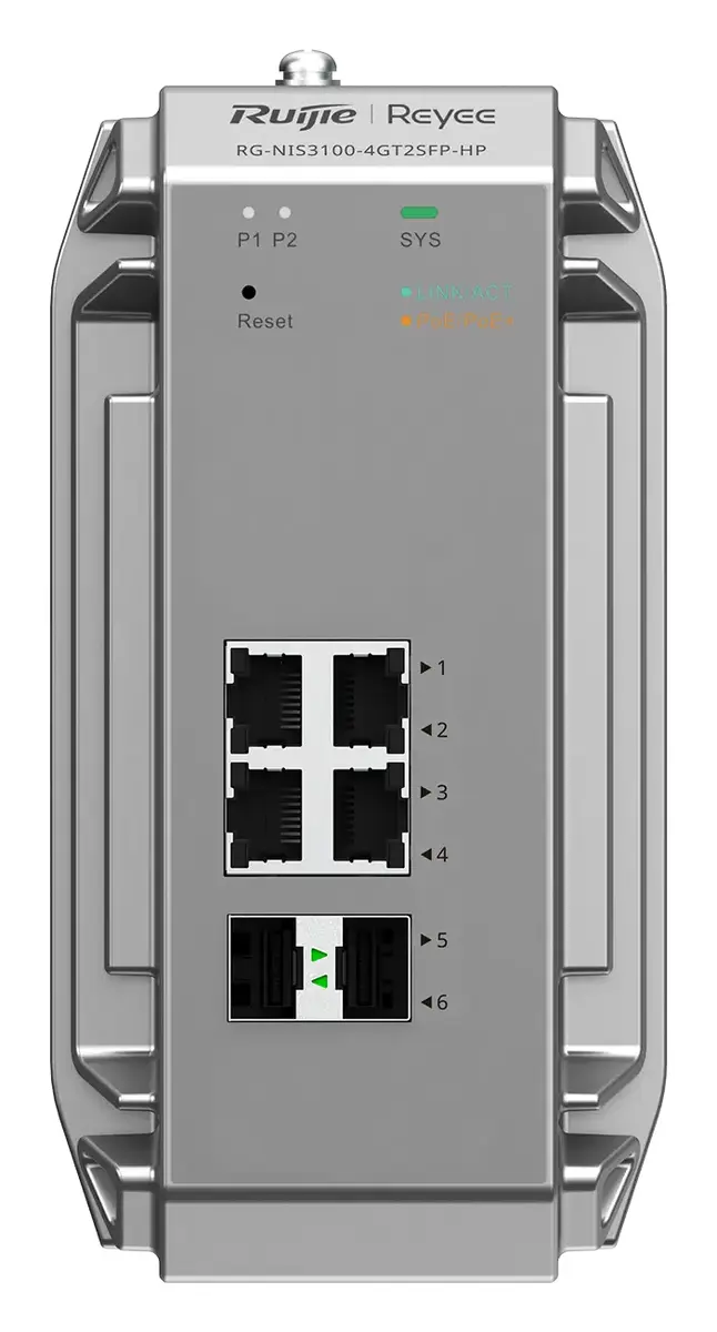 Reyee RG-NIS3100-4GT2SFP-HP 4 Port Gigabit PoE+ 2×SFP Endüstriyel Switch — görsel 4