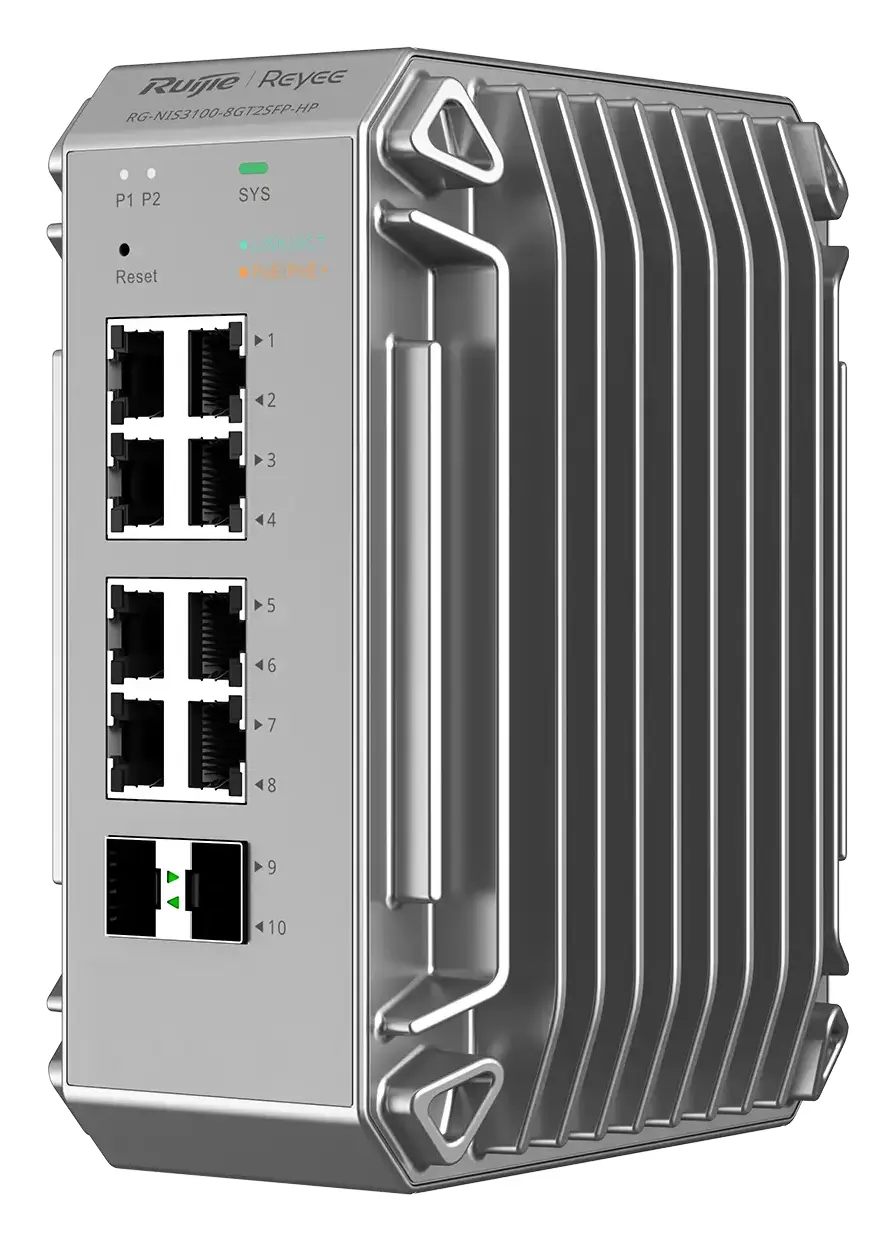 Reyee RG-NIS3100-8GT2SFP-HP 8 Port Gigabit PoE+ 2×SFP Endüstriyel Switch — görsel 3